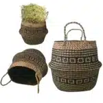 Panier en osier Osellia à poignées – Style macramé – Déco et rangement – Image 17