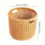Panier à linge osier Osellia 38 cm – Osier recomposé – Rangement linge – Image 6