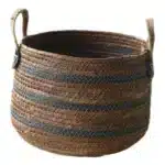 Panier osier de rangement tissé avec anses – Panier décoratif maison et linge – Image 7
