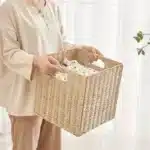 Panier à linge Osellia 25cm pliable – Osier synthétique – Rangement vêtements – Image 14