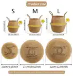 Panier mural en osier Osellia – Tailles multiples – Décoration et rangement – Image 7