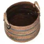 Panier osier de rangement tissé avec anses – Panier décoratif maison et linge – Image 2