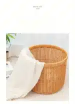 Panier à linge osier Osellia 38 cm – Osier recomposé – Rangement linge – Image 10