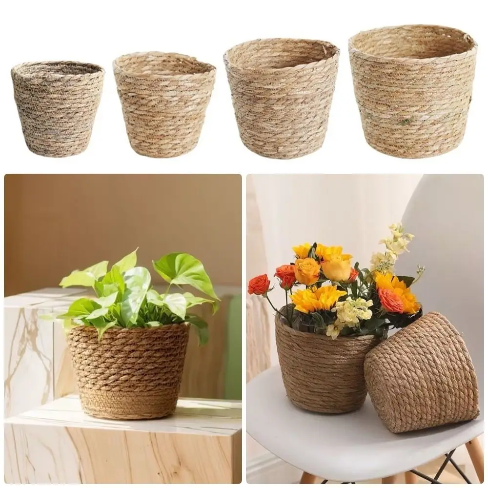 S33c4e4917d9049d9aee146bfad4d693cd.webp Panier jardinière en osier Osellia Mini à Large – Osier – Cache-pot décoratif – Image 1