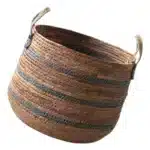 Panier osier de rangement tissé avec anses – Panier décoratif maison et linge – Image 5