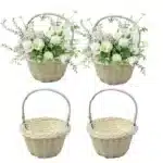 Panier osier décoratif tressé à anse WELOVE House Blanc / Marron – Décoration & rangement – Image 10