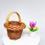 Mini panier osier tressé avec anse – Liplasting – Marron – Décoration & loisirs créatifs – Osier – Image 14