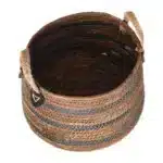 Panier osier de rangement tissé avec anses – Panier décoratif maison et linge – Image 12