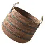 Panier osier de rangement tissé avec anses – Panier décoratif maison et linge – Image 8