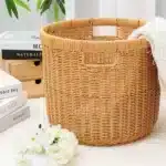 Panier à linge osier Osellia 38 cm – Osier recomposé – Rangement linge