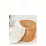 Panier à linge osier Osellia 38 cm – Osier recomposé – Rangement linge – Image 9