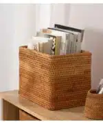 Panier de rangement rectangulaire Osellia – Osier tressé – Maison – Image 17