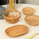 Panier osier de rangement tressé décoratif – Marron – Cuisine & maison