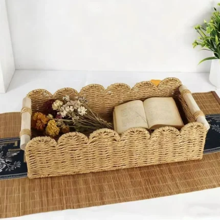 Panier de rangement osier Osellia rectangulaire – Osier recomposé – Décoration