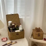 Boîte de rangement en osier avec couvercle – Motif ours – Image 21