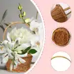 Panier osier décoratif tressé à anse WELOVE House Blanc / Marron – Décoration & rangement – Image 4