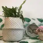 Panier en osier Osellia à poignées – Style macramé – Déco et rangement – Image 25