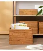 Panier de rangement rectangulaire Osellia – Osier tressé – Maison – Image 21