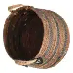 Panier osier de rangement tissé avec anses – Panier décoratif maison et linge – Image 4