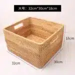 Panier de rangement rectangulaire Osellia – Osier tressé – Maison – Image 30