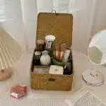 Boîte de rangement en osier avec couvercle – Motif ours – Image 14