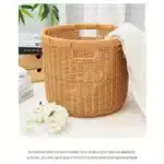 Panier à linge osier Osellia 38 cm – Osier recomposé – Rangement linge – Image 8