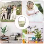 Panier osier décoratif tressé à anse WELOVE House Blanc / Marron – Décoration & rangement – Image 2