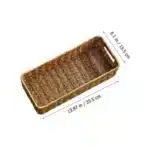 Panier osier Osellia rectangulaire 35,5 cm – Osier recomposé – Rangement intérieur – Image 5