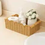 Panier de rangement osier Osellia rectangulaire – Osier recomposé – Décoration – Image 2