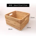 Panier de rangement rectangulaire Osellia – Osier tressé – Maison – Image 32