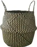 Panier en osier Osellia à poignées – Style macramé – Déco et rangement – Image 7